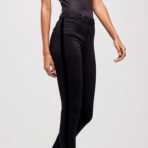 ❌❌❌SOLD❌❌❌ L'Agence Marine Blue Velvet skinny jeans w/Black Stripe Margot Sz 25